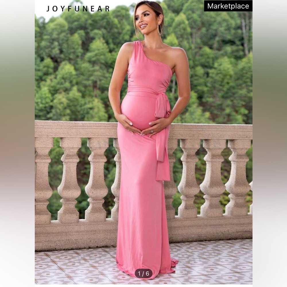 Pink maternity dress